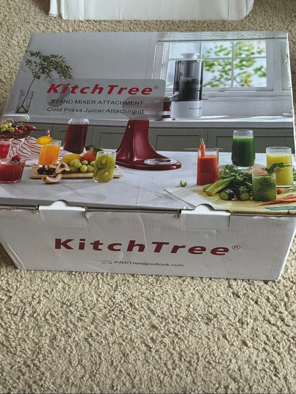 Red Stand Mixer Juicer Attachment